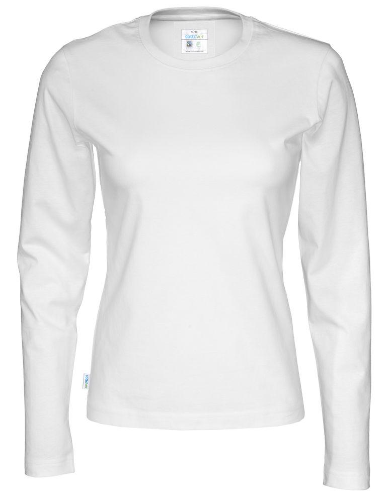 Cottover Damen Langarm T-Shirt Mit Geripptem Kragen - wirbe-welt.shop
