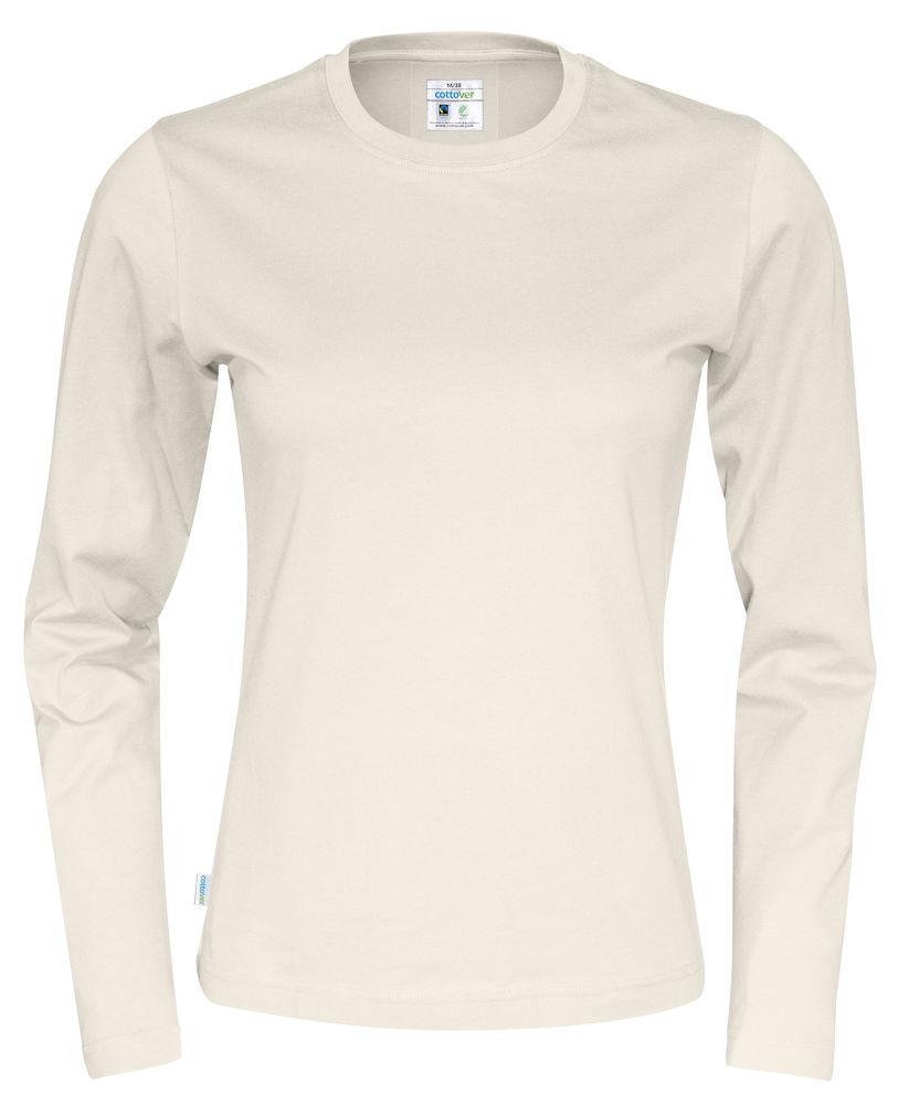 Cottover Damen Langarm T-Shirt Mit Geripptem Kragen - wirbe-welt.shop