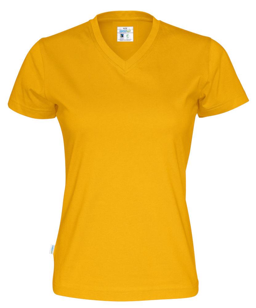 Cottover Damen T-Shirt mit V-Kragen, aus Fairtrade Baumwolle - wirbe-welt.shop