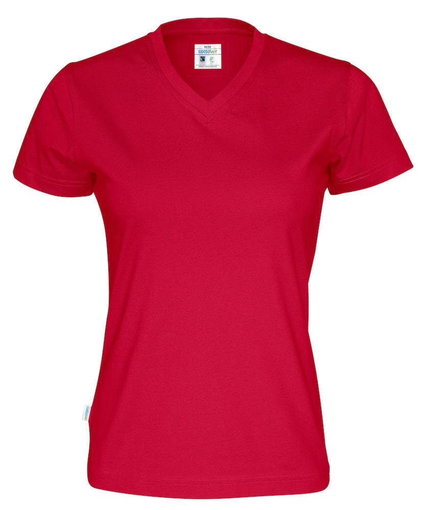 Cottover Damen T-Shirt mit V-Kragen, aus Fairtrade Baumwolle - wirbe-welt.shop