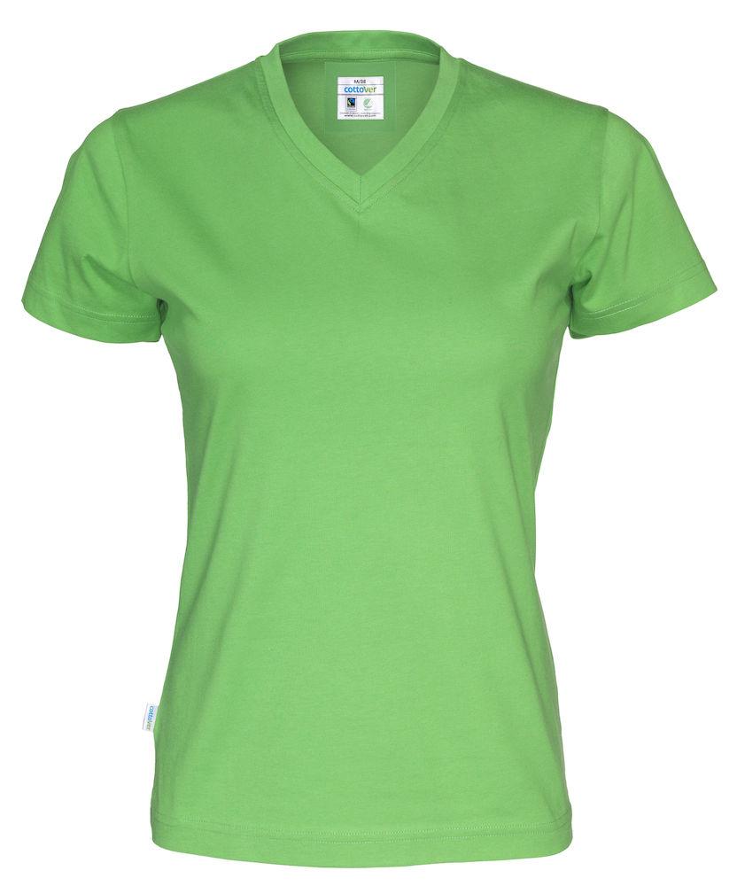 Cottover Damen T-Shirt mit V-Kragen, aus Fairtrade Baumwolle - wirbe-welt.shop