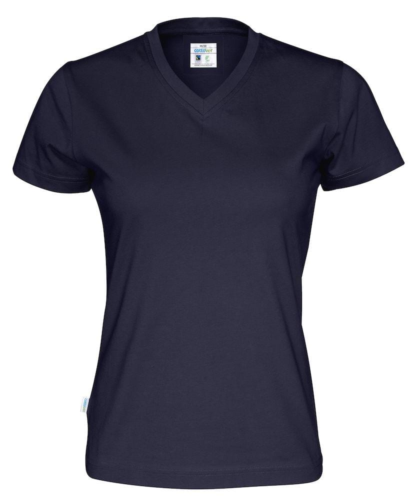 Cottover Damen T-Shirt mit V-Kragen, aus Fairtrade Baumwolle - wirbe-welt.shop