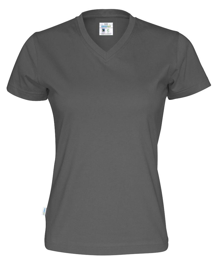 Cottover Damen T-Shirt mit V-Kragen, aus Fairtrade Baumwolle - wirbe-welt.shop