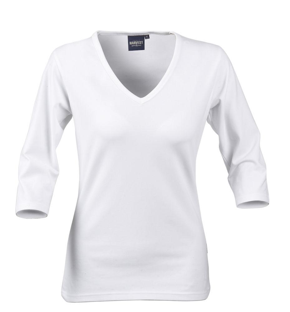 LYNN-Damen Top mit C-Ausschnitt und 3/4 Ärmel - wirbe-welt.shop