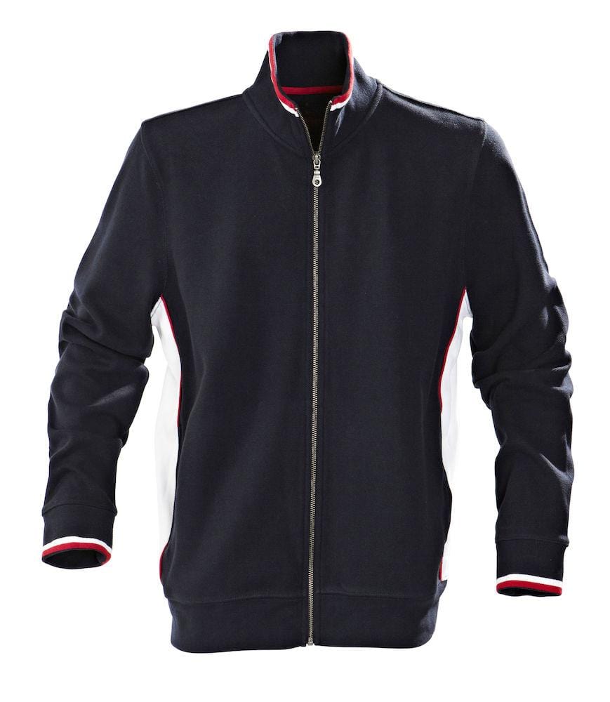 ATLANTA- Herren-Cardigan aus schwerer Piquequalität mit Kontraststreifen an Kragen und Ärmeln - wirbe-welt.shop