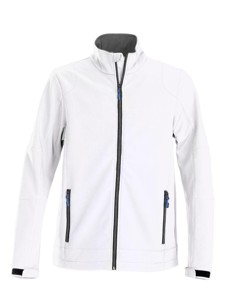 Trial softshell-Softshell-Jacke mit Stretchanteil. Zweifarbiger Reißverschluss vorne und an den Taschen - wirbe-welt.shop