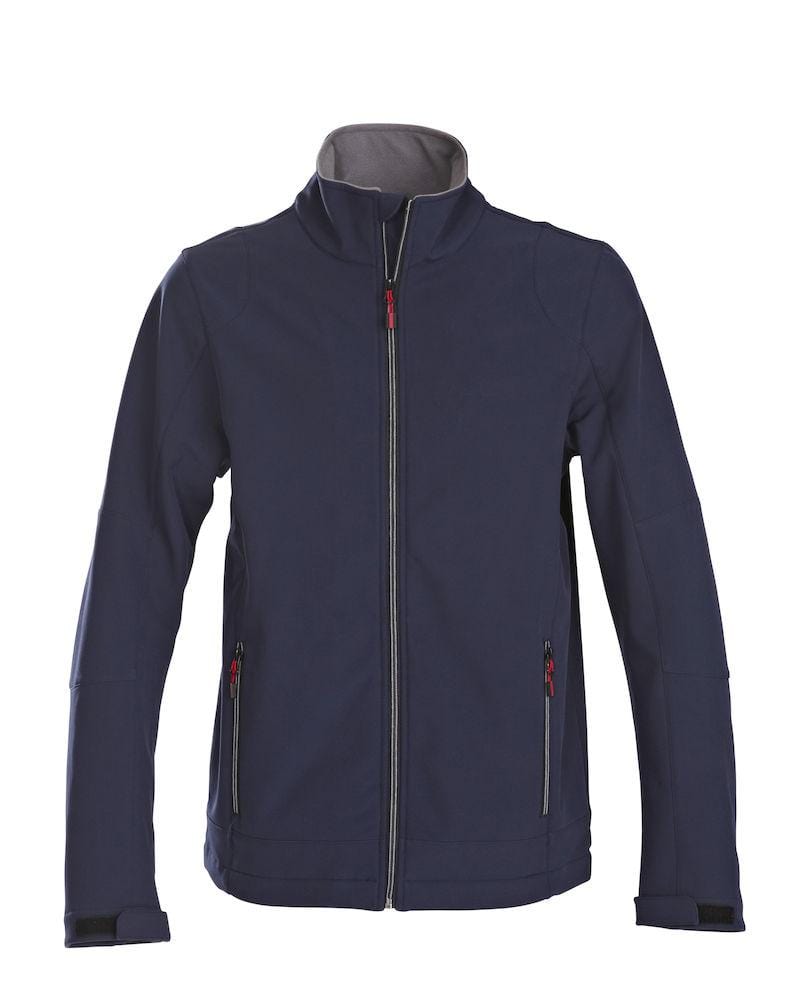 Trial softshell-Softshell-Jacke mit Stretchanteil. Zweifarbiger Reißverschluss vorne und an den Taschen - wirbe-welt.shop