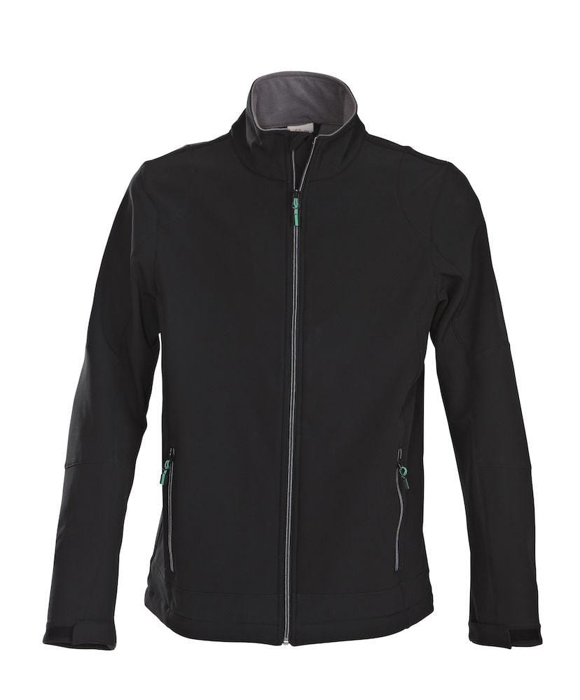 Trial softshell-Softshell-Jacke mit Stretchanteil. Zweifarbiger Reißverschluss vorne und an den Taschen - wirbe-welt.shop