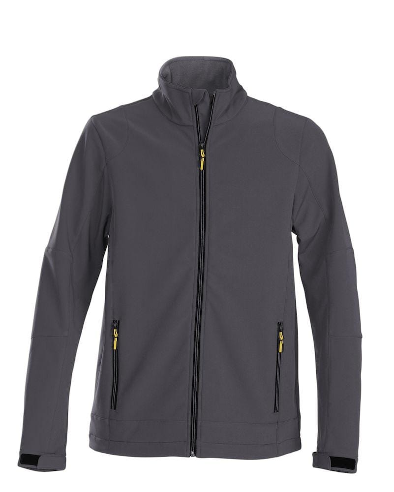 Trial softshell-Softshell-Jacke mit Stretchanteil. Zweifarbiger Reißverschluss vorne und an den Taschen - wirbe-welt.shop