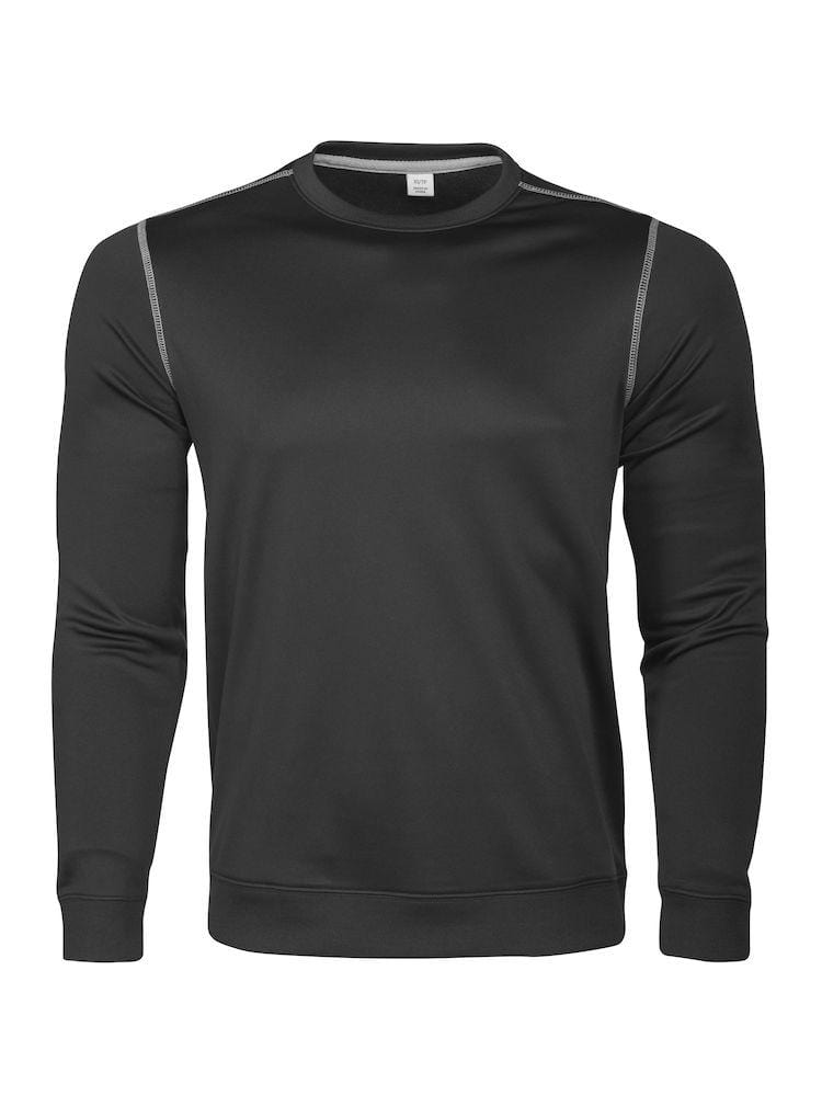 Marathon- Herren Sweatshirt mit farblich abgesetzten Flatlock-Nähten an Schulter - wirbe-welt.shop