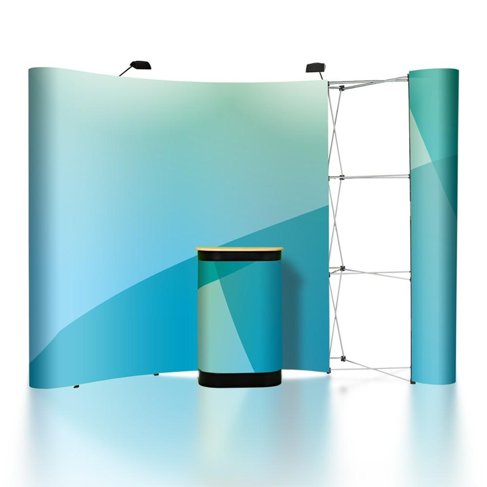 Werbe-welt Pop-Up Messewand Classic 3x3 Felder (5 Bahnen) - wirbe-welt.shop