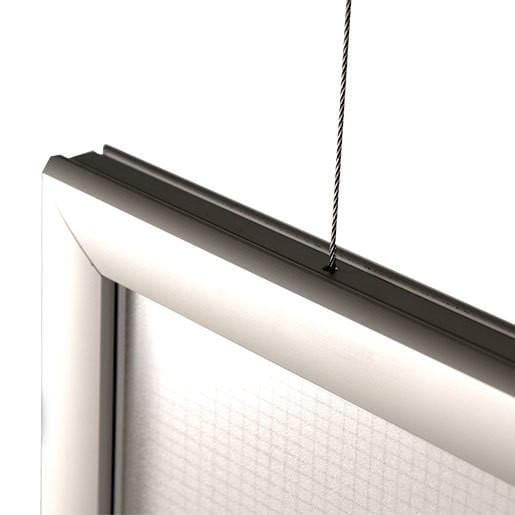 Snap LED - Doppelseitig, hängend-Snap LED doppels. 25mm, silber elox. A3 - wirbe-welt.shop