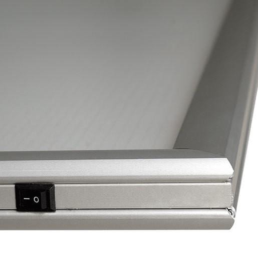 Snap LED - Doppelseitig, hängend-Snap LED doppels. 25mm, silber elox. A3 - wirbe-welt.shop