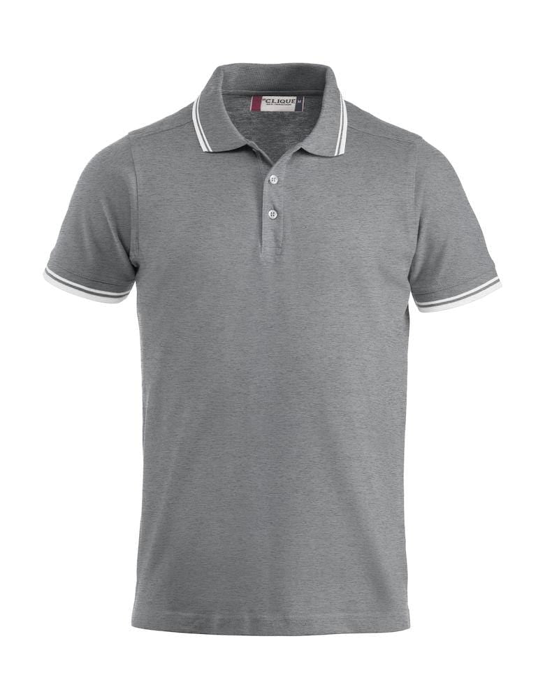 Clique Unisex Polo-Shirt 'Amarillo' mit modischen Kontraststreifen - wirbe-welt.shop