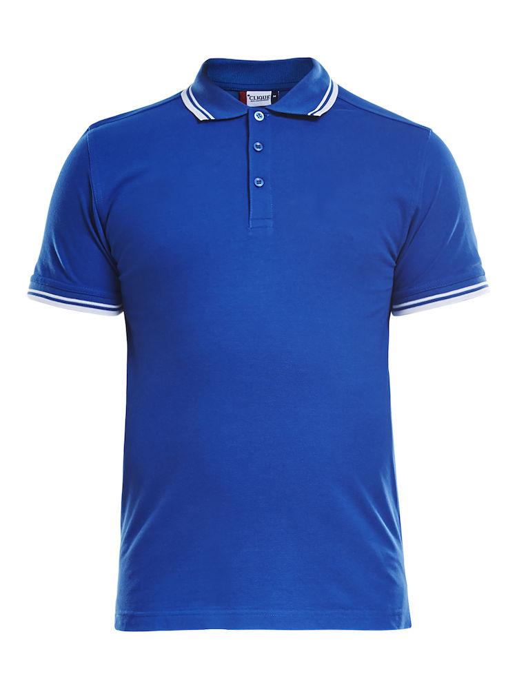 Clique Unisex Polo-Shirt 'Amarillo' mit modischen Kontraststreifen - wirbe-welt.shop