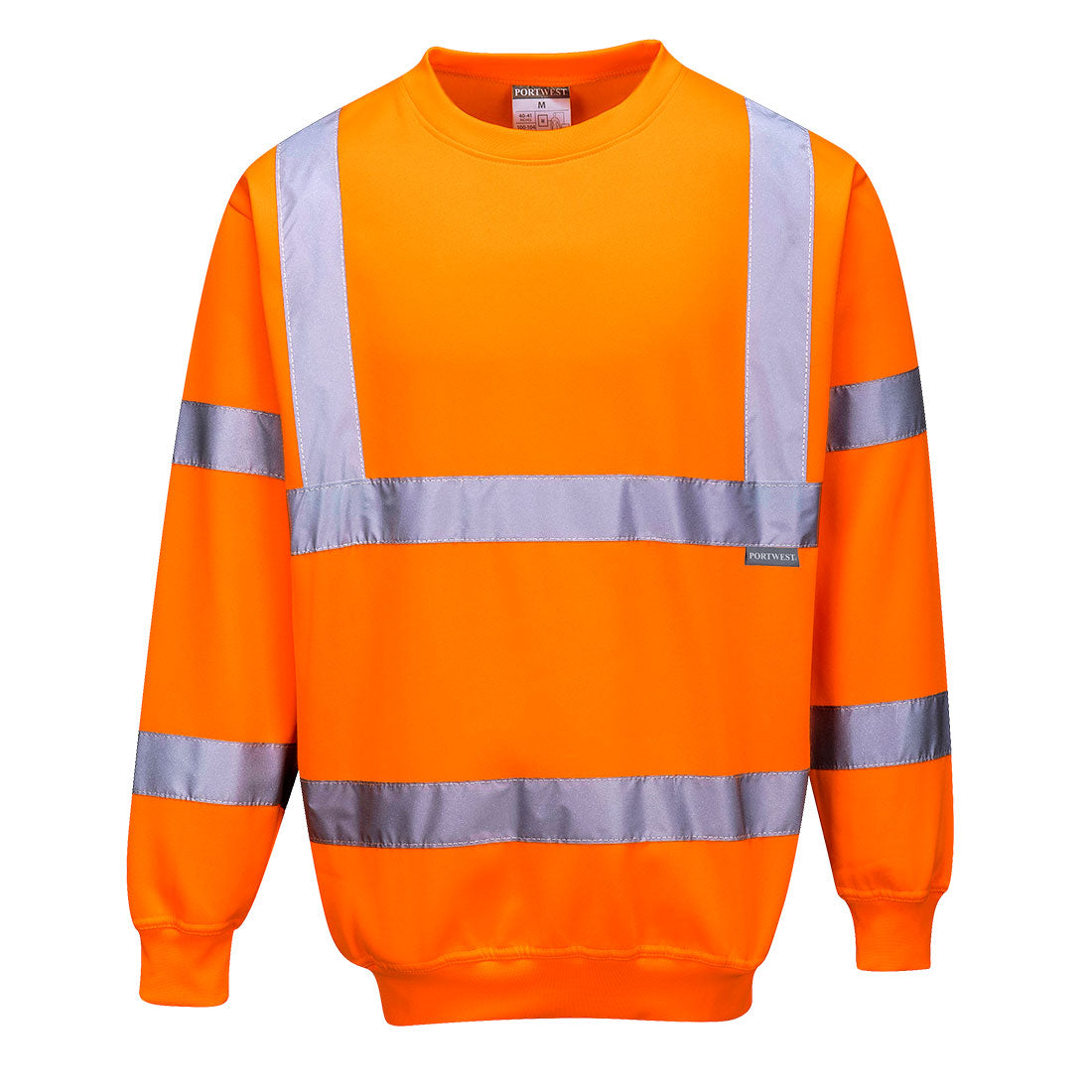 Orange-Warnschutz-Sweatshirt--B303--Warnschutz-Sweatshirt