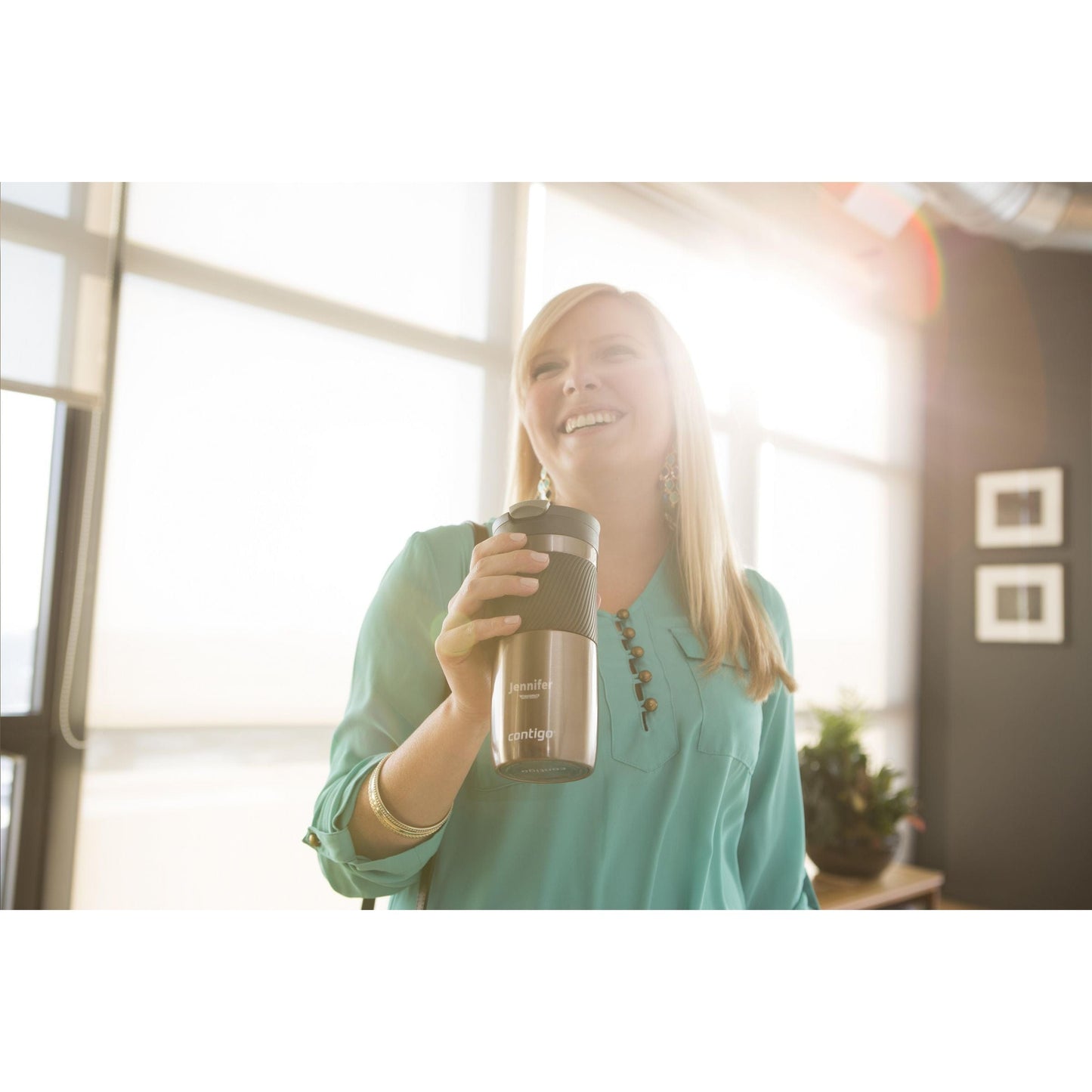 Contigo® Byron Medium Thermobecher 470 ml- Doppelwandige rostfreie Edelstahl Wasserflasche - wirbe-welt.shop