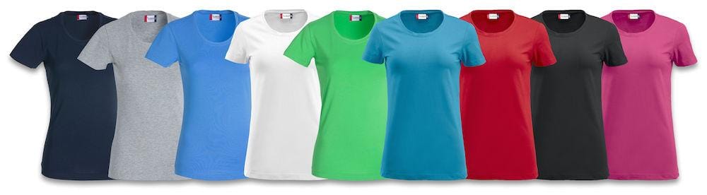 Clique Damen T-Shirt in tollen Farben mit rundem Ausschnitt - wirbe-welt.shop