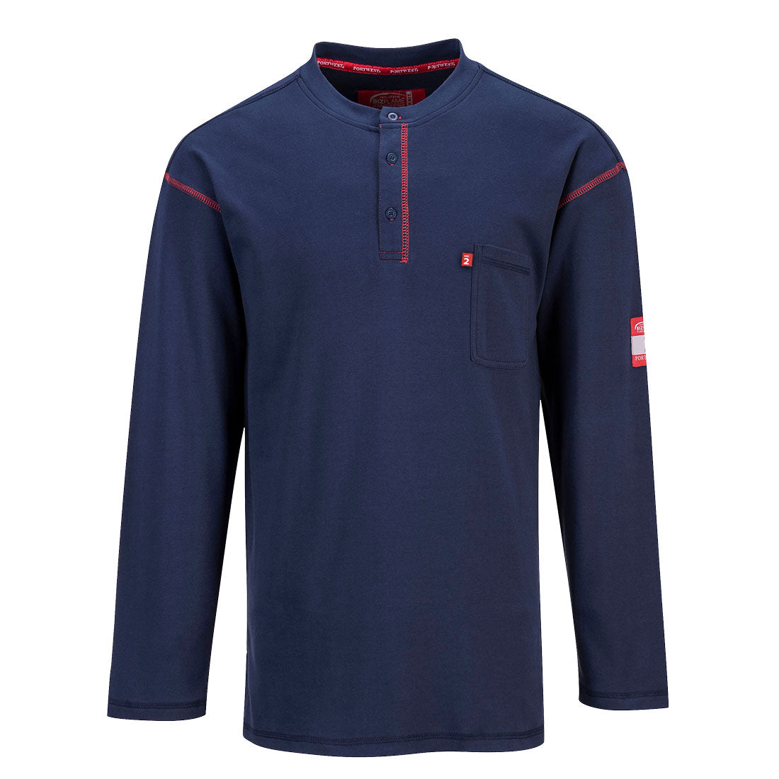 Bizflame Henleykragen-Shirt