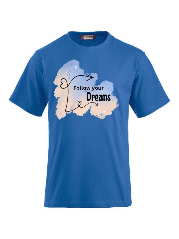 Follow yoFunshirts bedrucken mit Spruch Follow your Dreams T-Shirt Rot