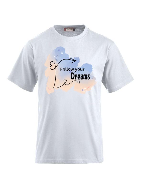 Follow yoFunshirts bedrucken mit Spruch Follow your Dreams T-Shirt Rot