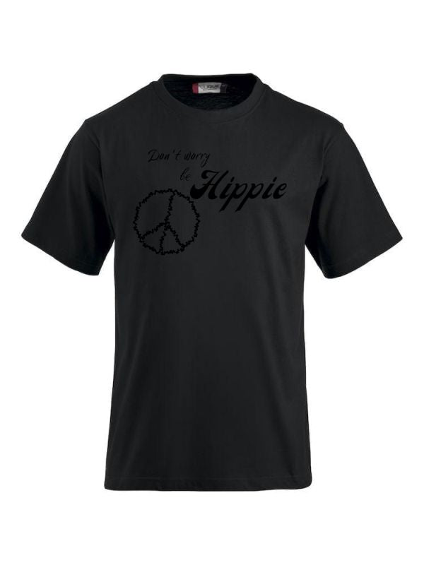 Funshirts bedrucken mit Spruch don`t worry be Hippie