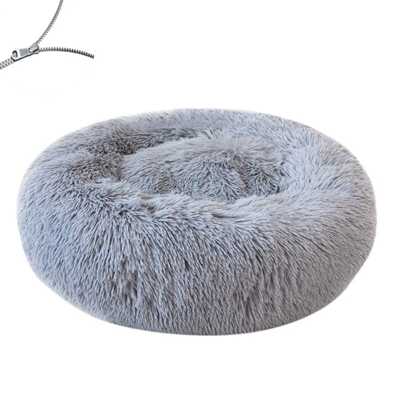 Round Dog Bed Cushion Soft Plush Cat Beds for Dog Cat Winter Warm Sleeping Pet Kennel Removable Dog Sofa Mat Large Dogs House - wirbe-welt.shop
