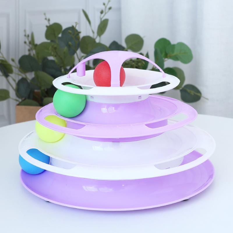 Katzenspielzeug Geschicklichkeits-Training für die Katze - 4 Ebenen - wirbe-welt.shop