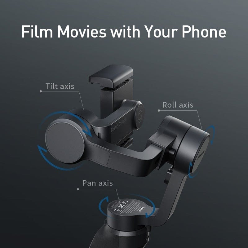 Baseus 3-Axis Handheld Gimbal Wireless Bluetooth Phone Gimbal Stabilizer for iPhone Tripod Gimbal Smartphone Stabilizer Gimbal - wirbe-welt.shop