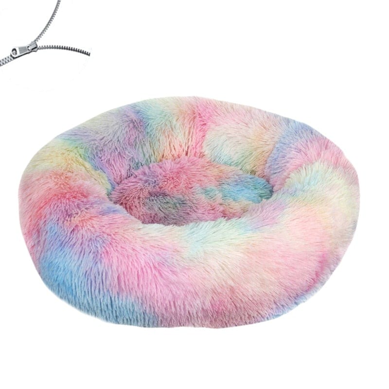 Round Dog Bed Cushion Soft Plush Cat Beds for Dog Cat Winter Warm Sleeping Pet Kennel Removable Dog Sofa Mat Large Dogs House - wirbe-welt.shop