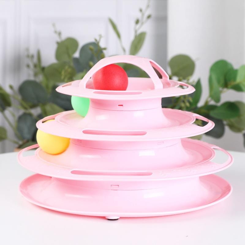 Katzenspielzeug Geschicklichkeits-Training für die Katze - 4 Ebenen - wirbe-welt.shop