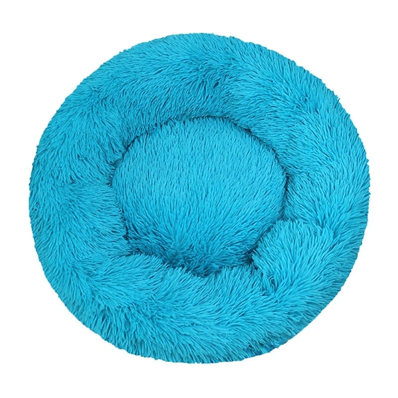 Long Plush Dog Bed Cushion Large Dogs Bed House Pet Round Cushion Bed Pet Kennel Super Soft Fluffy Comfortable for Cat Dog House - wirbe-welt.shop