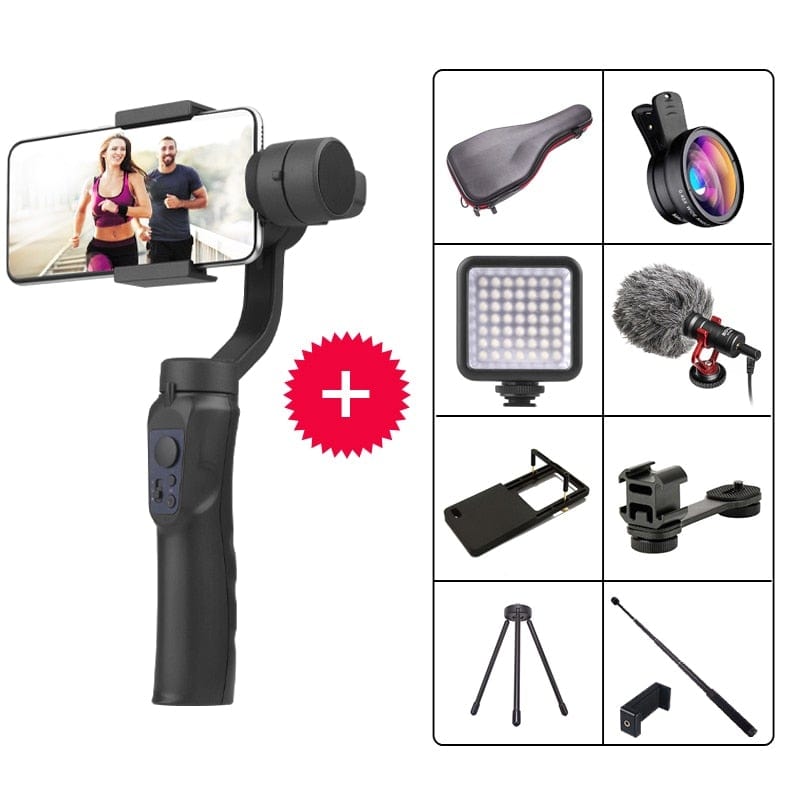 Gimbal H4 3 Axis USB Charging Video Record Support Universal Adjustable Direction Handheld Gimbal Smartphone Stabilizer Vlog - wirbe-welt.shop
