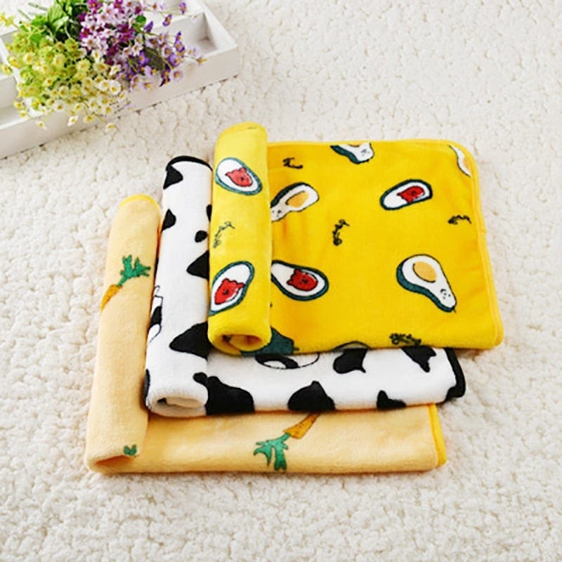 Soft flannel pet dog blanket cartoon print cat and dog bed sheet warm and comfortable pet blanket universal warm pet supplies - wirbe-welt.shop