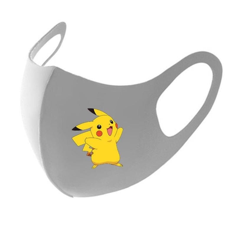 KAWAII Pokemon Anime Film Series  Pikachu respirator face mask Adult Child gauze mask Soft Used multiple times Boy girl Gift - wirbe-welt.shop