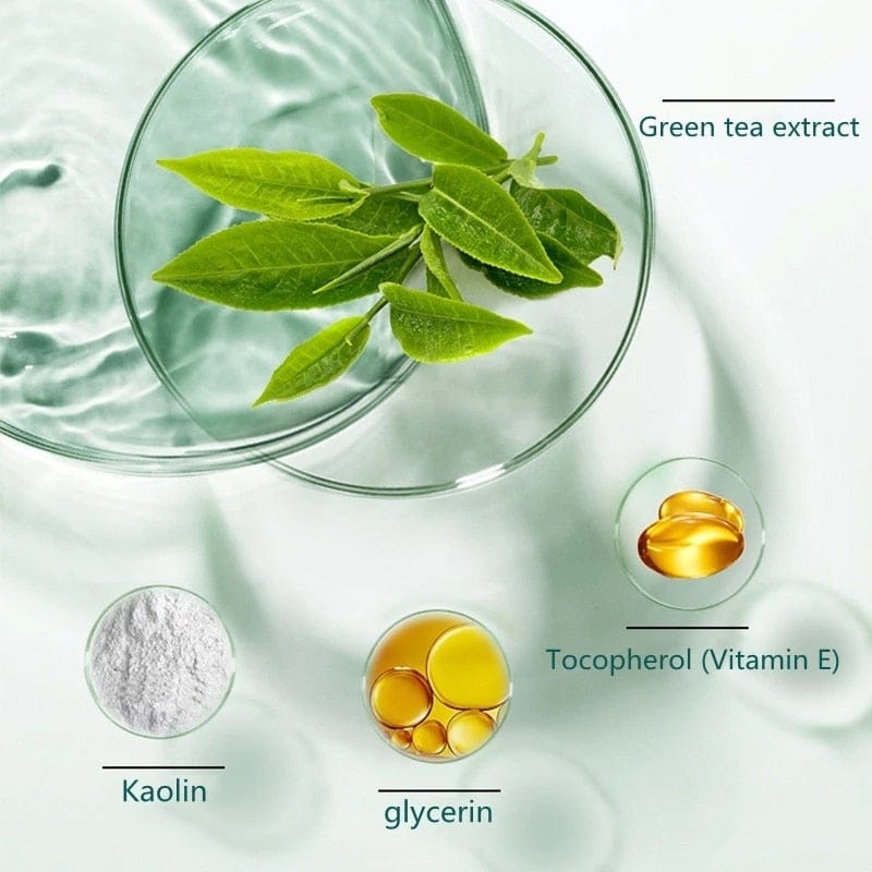 Green Tea Mask Solid Face Mask Stick Oil Control Moisturizing Cleaning Mask Acne Treatment Blackhead Remove Pores Purifying - wirbe-welt.shop