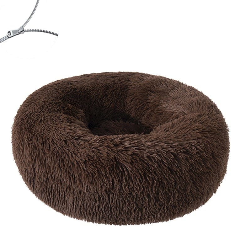 Round Dog Bed Cushion Soft Plush Cat Beds for Dog Cat Winter Warm Sleeping Pet Kennel Removable Dog Sofa Mat Large Dogs House - wirbe-welt.shop
