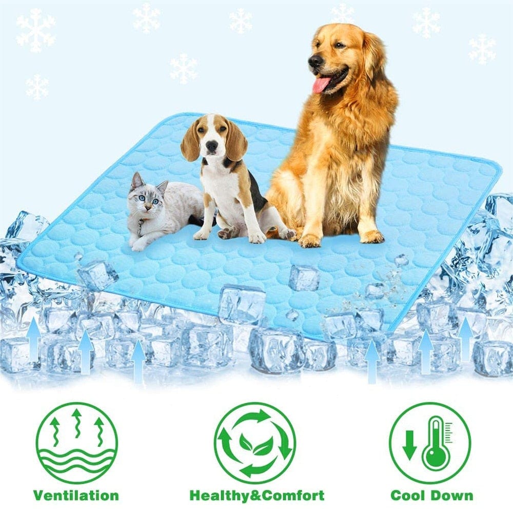 Washable Summer Cooling Mat for Dogs Cats Kennel Mat Breathable Pet Crate Pad Cusion Sleep Mat Pet Self Cooling Mat - wirbe-welt.shop