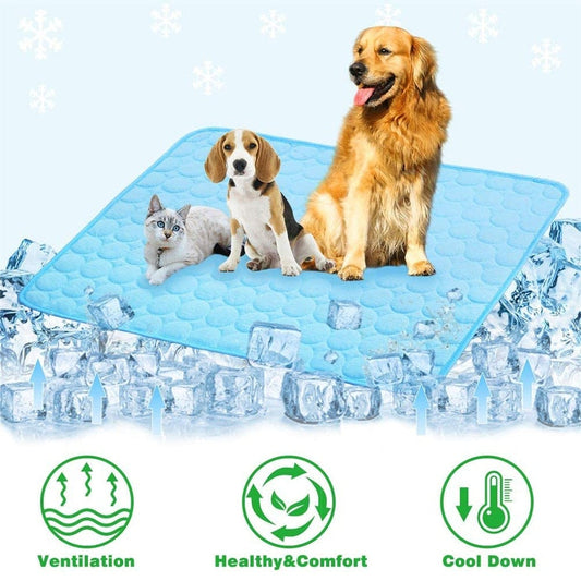 Washable Summer Cooling Mat for Dogs Cats Kennel Mat Breathable Pet Crate Pad Cusion Sleep Mat Pet Self Cooling Mat - wirbe-welt.shop