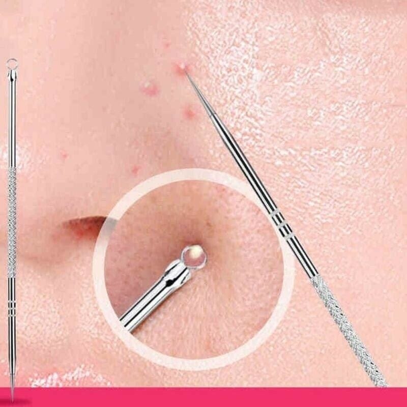 Hot Stainless Steel Blackhead Comedone Acne Blemish Extractor Remover Face Skin Care Pore Cleaner Needles Remove Tools - wirbe-welt.shop