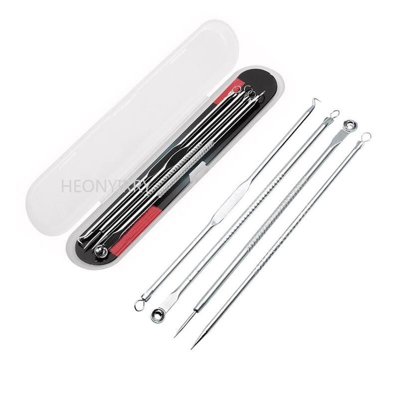 4PCS Acne Blackhead Comedone Black Spot Pimple Blemish Remover Skin Care Women Beauty Acne Treatment Pore Cleanser Needle Hook - wirbe-welt.shop