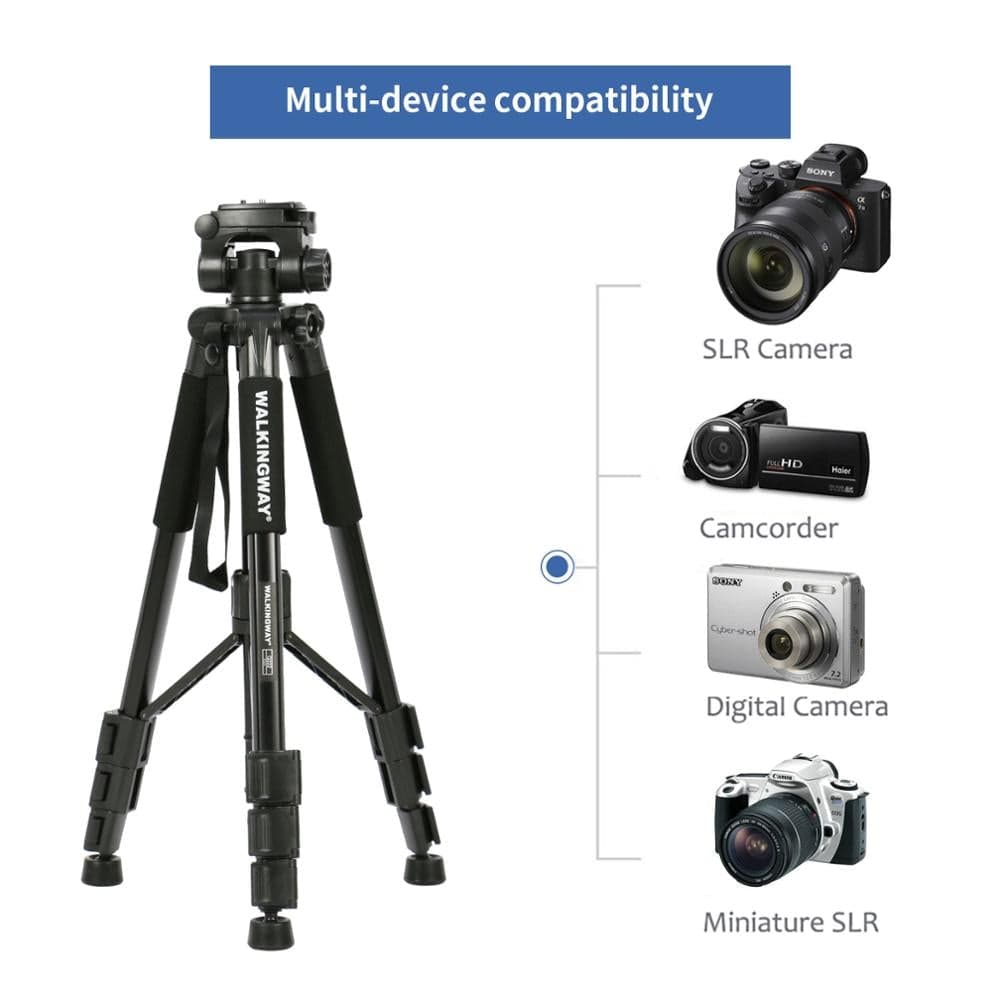 Walkingway Q222 Camera Tripod Tripode Stative light professional Tripod Monopod Travel Stand for Camera DSLR SmartphonePojector - wirbe-welt.shop