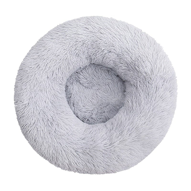 Long Plush Dog Bed Cushion Large Dogs Bed House Pet Round Cushion Bed Pet Kennel Super Soft Fluffy Comfortable for Cat Dog House - wirbe-welt.shop