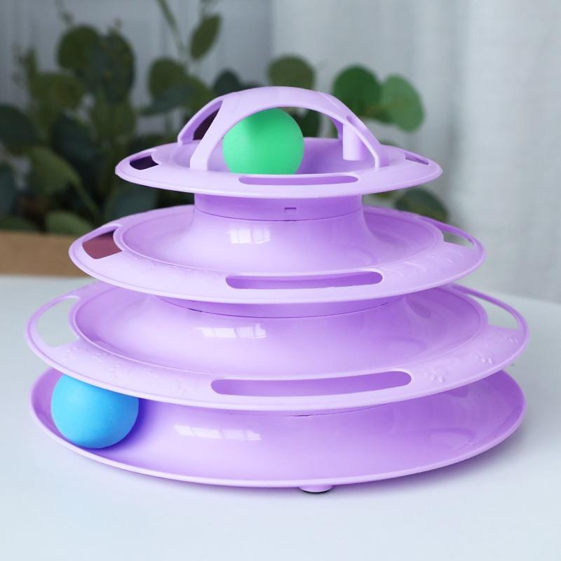 Katzenspielzeug Geschicklichkeits-Training für die Katze - 4 Ebenen - wirbe-welt.shop