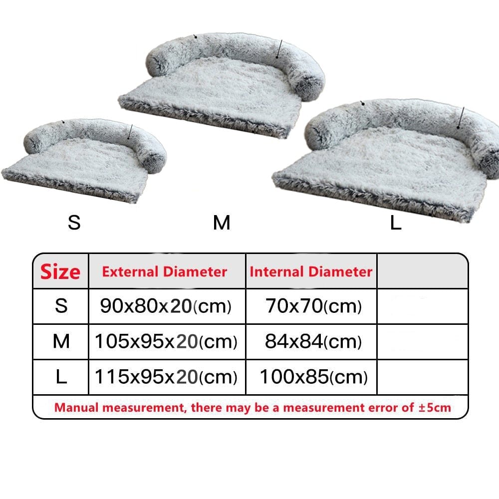 Removable Plush Pet Dog Bed Sofa for Large Dogs House Mat Kennel Winter Warm Cat Bed Pad Washable Dog Cushion Blanket Sofa Cover - wirbe-welt.shop