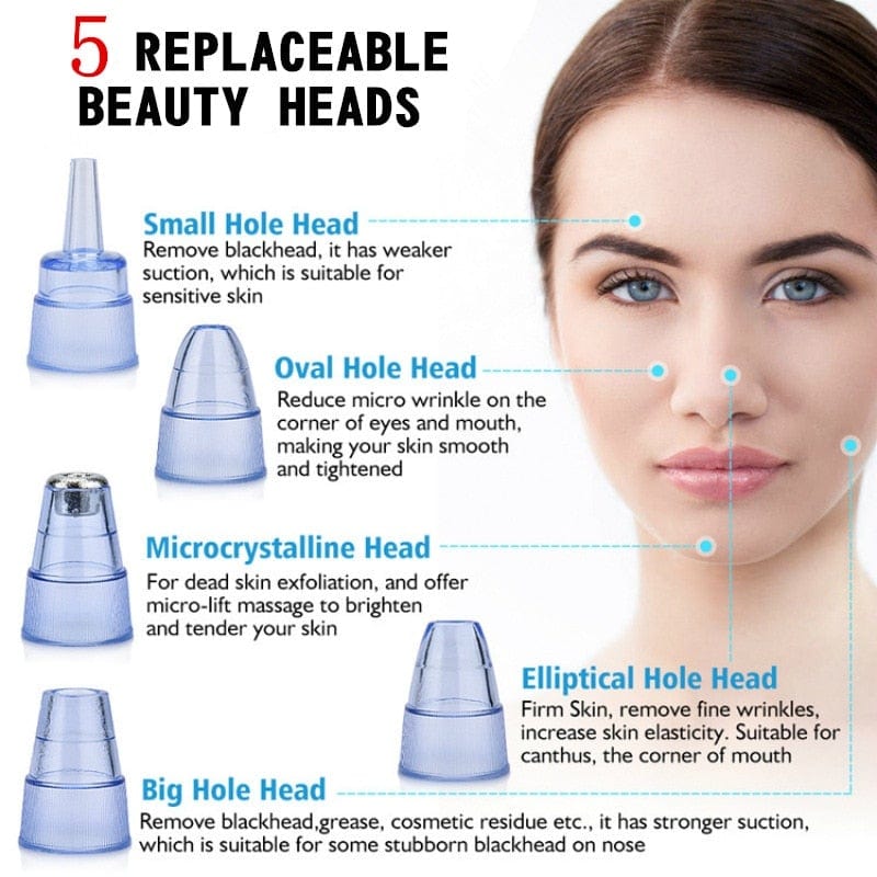 Facial Blackhead Remover Electric Acne Cleaner Blackhead Black Point Vacuum Cleaner Tool Black Spots Pore Cleaner Machine - wirbe-welt.shop