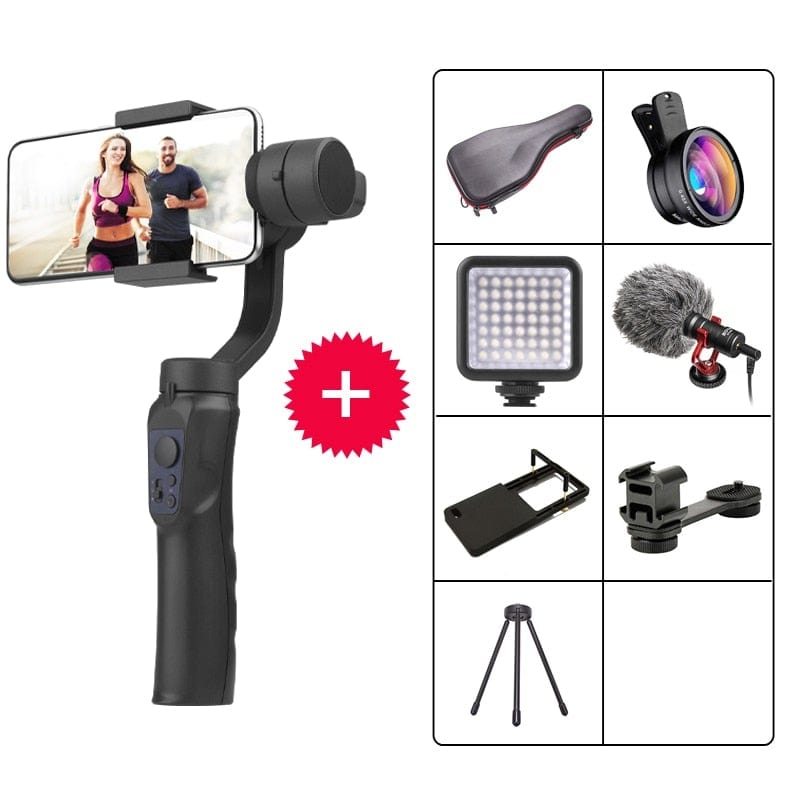 Gimbal H4 3 Axis USB Charging Video Record Support Universal Adjustable Direction Handheld Gimbal Smartphone Stabilizer Vlog - wirbe-welt.shop