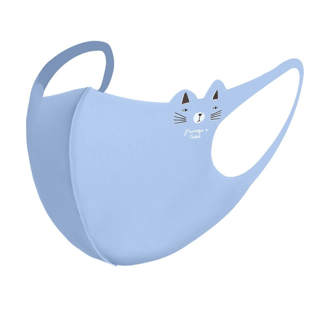 Child Cartoon Print Face Masks Breathable Safe Protection Stretch Mask Kids Easter Face Reusable Earloop Bandage Masques 0-3 Y - wirbe-welt.shop