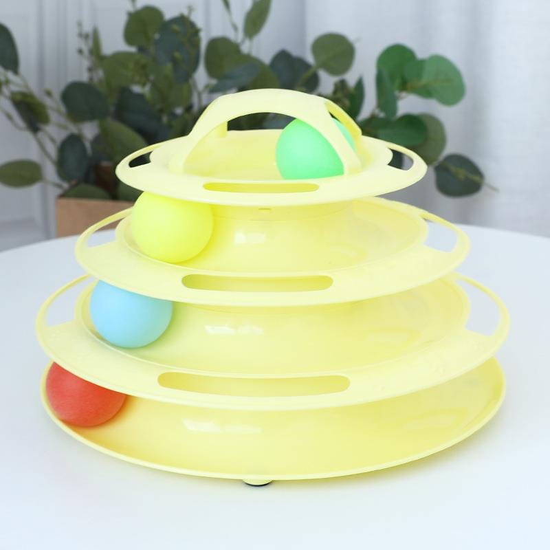 Katzenspielzeug Geschicklichkeits-Training für die Katze - 4 Ebenen - wirbe-welt.shop