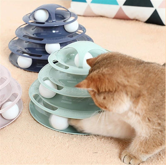 Katzenspielzeug Geschicklichkeits-Training für die Katze - 4 Ebenen - wirbe-welt.shop